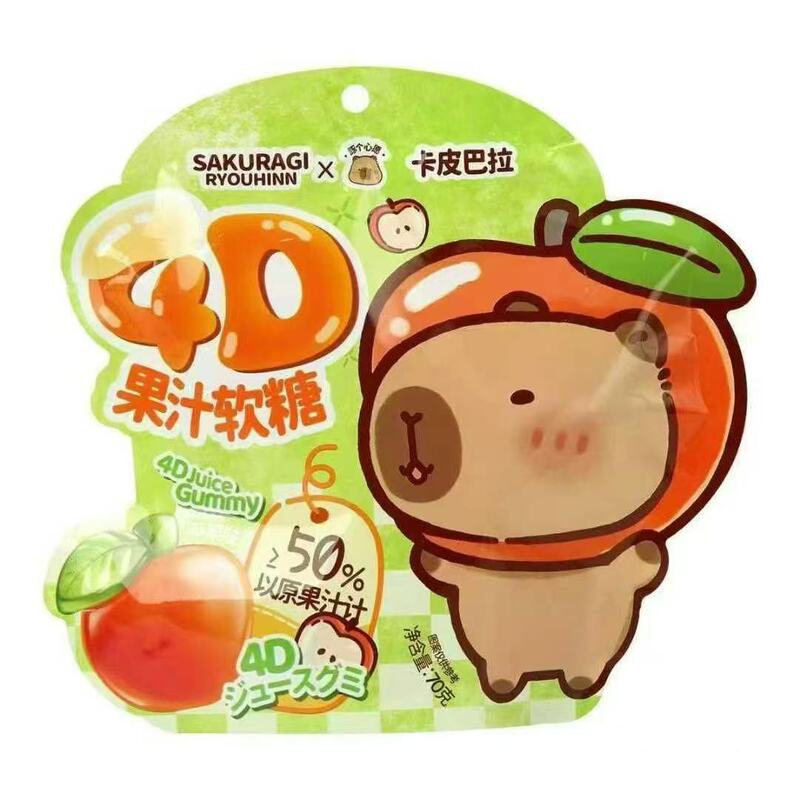 ネットセレブ カピバラ ジュースグミ グレープ味 パイナップル味 ストロベリー味 QQシュガーグミ 子供用かわいいおやつ|undefined