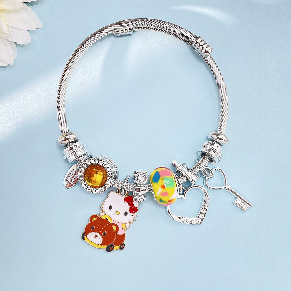 Браслет Hello Kitty японского стиля, 18 см + удлинитель 5 см, браслет-талисман, диаметр 60 мм
