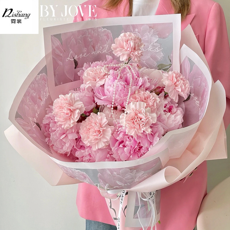 母亲节七夕新款花神殿下包花纸鲜花包装纸材料花束礼物海报纸批发