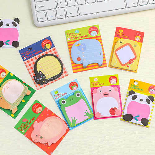 Korean stationery, animal shaped sticky notes, cute creative sticky notes, cartoon N times stickers for student gifts