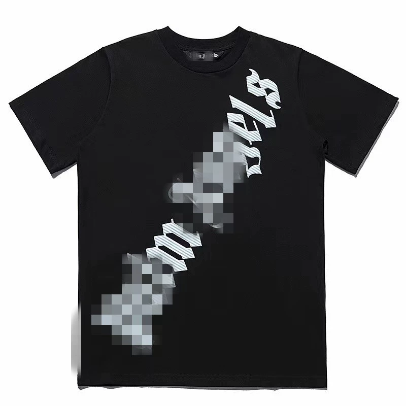 Оптовый трансграничный модный бренд Palm Angel, футболка с коротким рукавом и буквенным принтом для мужчин и женщин, пар, свободная повседневная с коротким рукавом High Street