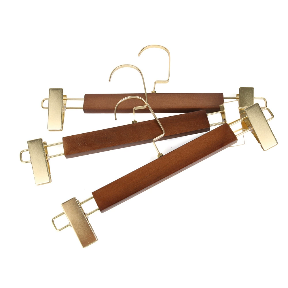 Вешалка из массива дерева ретро деревянная вешалка оптовая нескользящая одежда магазин одежды без следов отель вешалка имитация золота