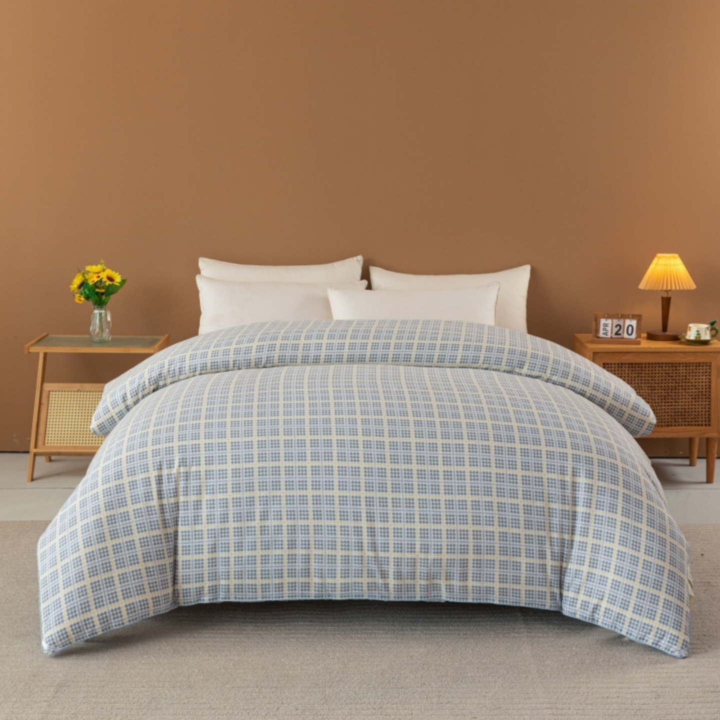 Dual hilos edredón de algodón núcleo de ropa de cama doméstica primavera y otoño edredón de cuatro estaciones universal para una persona doble 2025 nuevo