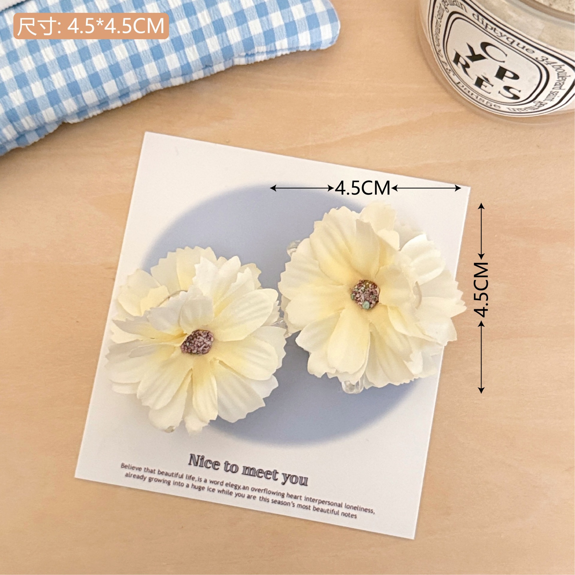 Simulación super inmortal lirio clip de cabello adornamiento de cabello de alto nivel detrás de la cabeza rascar clip de pescado sensación de buceo clip de atmósfera