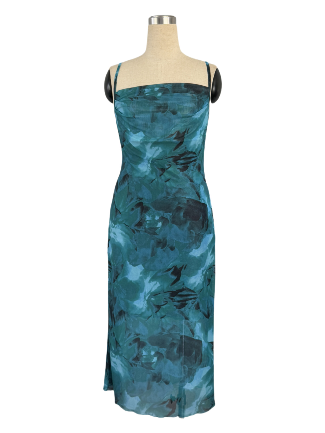 182g Weight Midi Dress Dress Length Type Wholesale Women's Elegant Backless Printing Casual Beach Strap Sleeveless Strap Dress