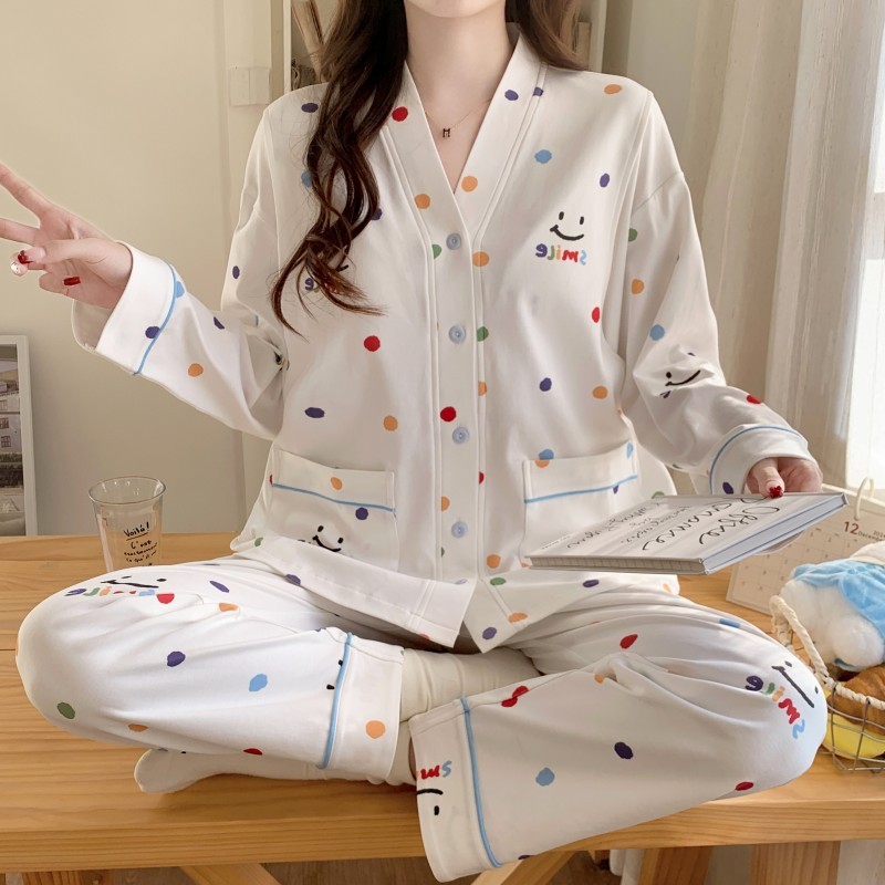 月子服春秋産後3-9月妊婦パジャマ夏の薄いタイプの入院授乳産婦授乳家庭服|undefined