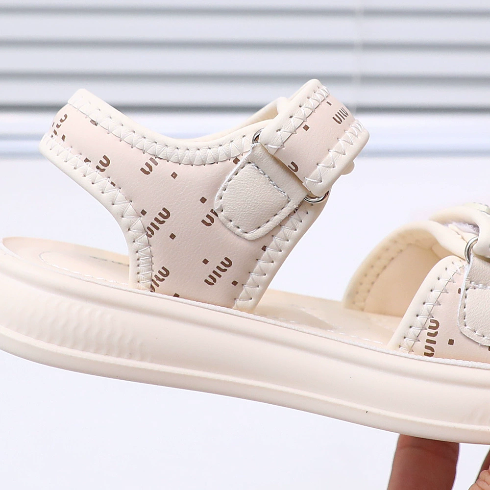 Summer children's shoes, sandals, beach beach footwear with velcro, for teenagers, Korean style