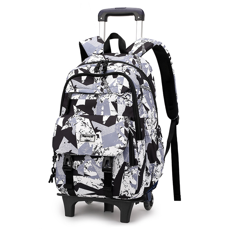 Pescado natural nuevo carro de escalada mochila Escuela Secundaria chica de gran capacidad extraíble escuela niños Escuela Primaria estudiante 3-6