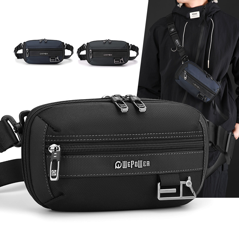 WEPOWER nuevo estilo de moda ocio bolso de cintura de ciclismo impermeable de nylon bolso de pecho de viaje al aire libre