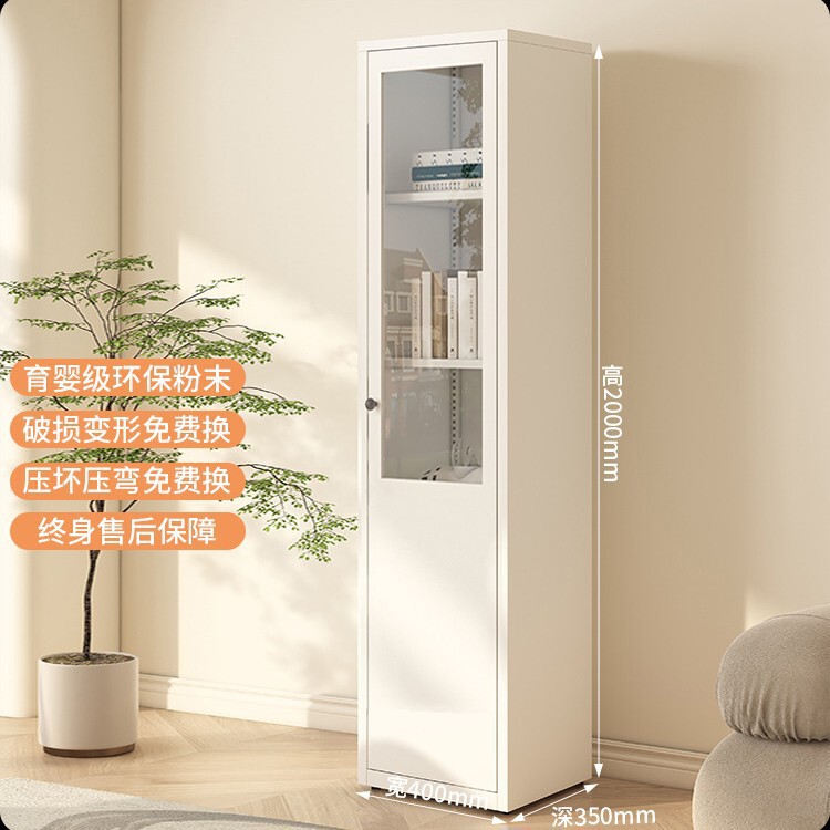 新款书柜客厅2025新款置物柜玻璃门陈列柜现代简约铁艺书架手办展|undefined