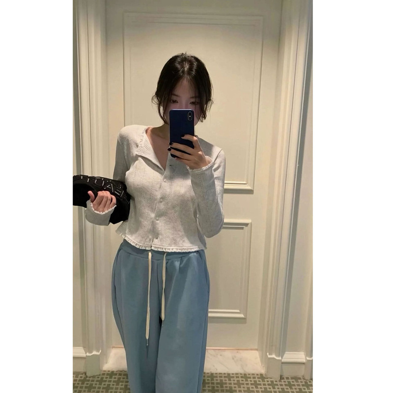 Now the New 2026 Spring Collection from Korean Designer Tan*At Features a Sweet Lace Patchwork Hollow-Out Button-Up Cardigan