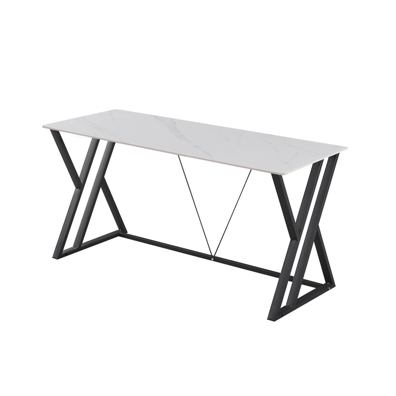 Mesa de comedor de tablero de roca minimalista moderna, mesa de comedor rectangular para el hogar, mesa para deportes electrónicos, mesa para juegos de computadora, mesa para computadora de escritorio para el hogar