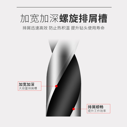 Woodworking twist drill hand electric drill drilling positioning tool support drill set wholesale round handle three-point woodworking drill bit