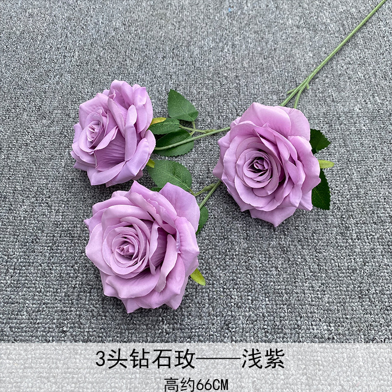 Artificial Rosa sola franela Rosa flor artificial boda decoración del hotel decoración del hogar arreglo de flores flor artificial Rose