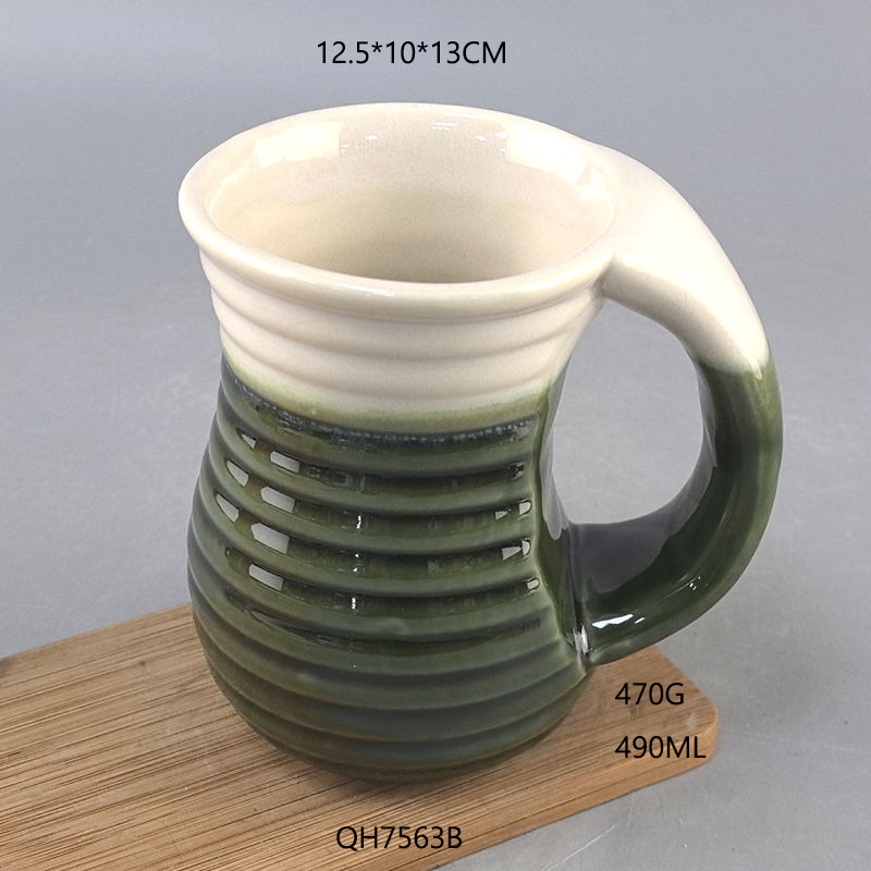 Tazas de cerámica transfronterizas de gran capacidad calientes de mano tazas de marca de horno retro tazas de agua potable tazas de café espresso de bolsillo tazas de piedra