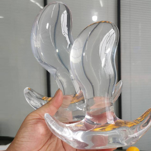 Transparent mango anal plug, out-and-out anal plug, invisible wearable rear bead chrysanthemum plug, fisting masturbation device, adult supplies