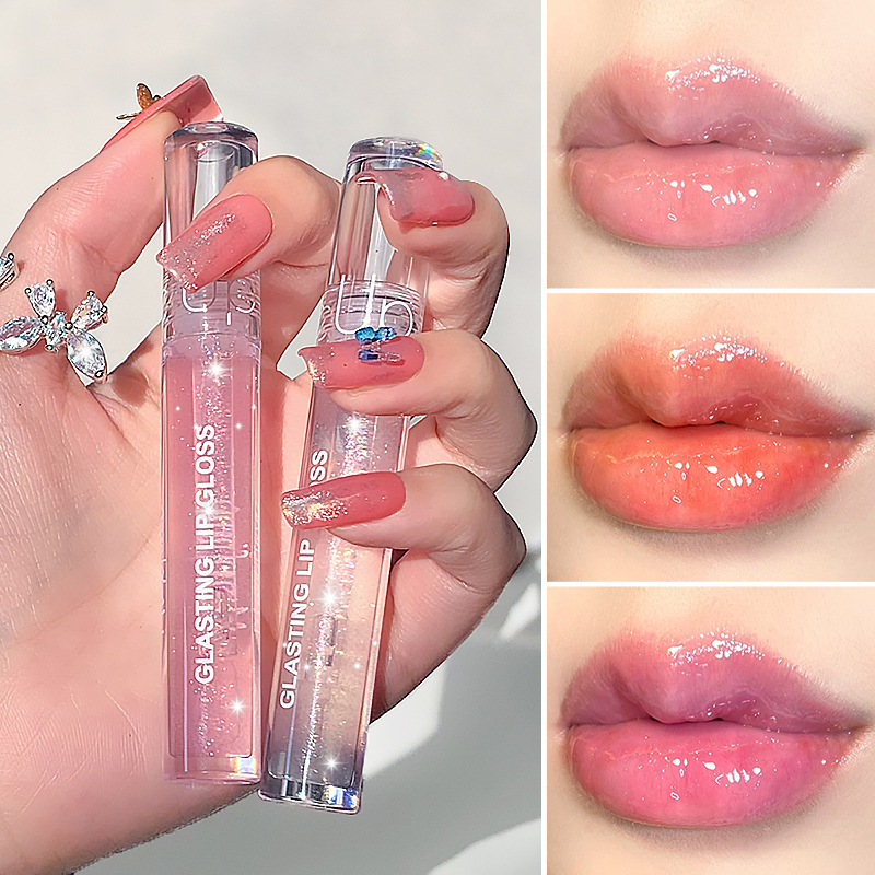 Maxfine Watery Beautiful Lip Gloss Dudu Lip Glaze Mirror Moisturizing Non-Fading Makeup Wholesale Student Hot Style