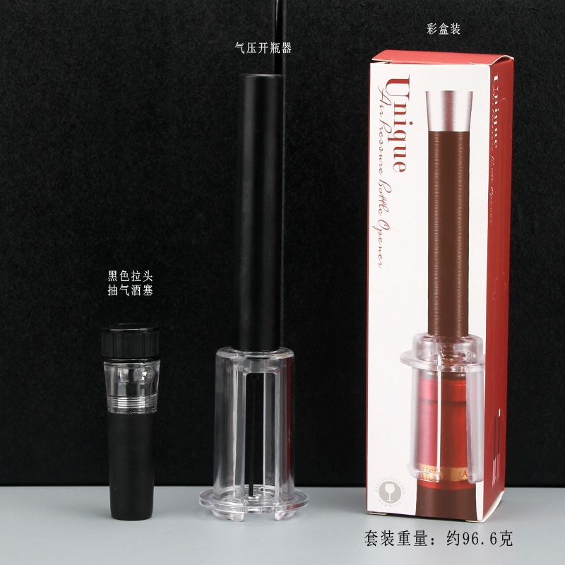 Classic bottle opener, black vacuum bottle stopper