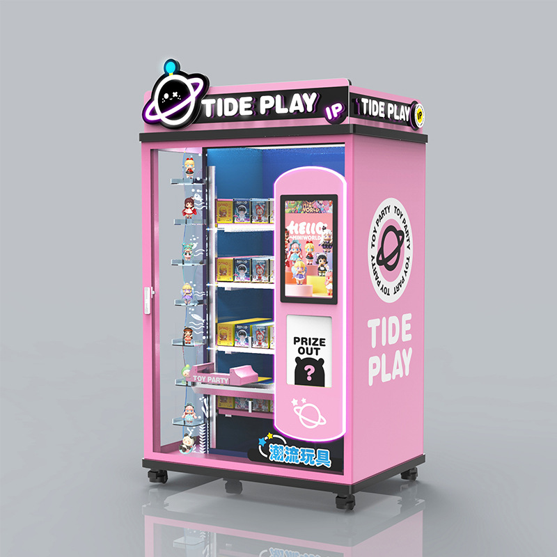 Máquina expendedora de caja ciega de juego de moda, máquina expendedora de maquillaje inteligente, fabricante de origen de la máquina expendedora minorista de muñecas