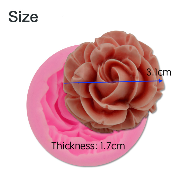 Bloom Rose Silicone Cake Mold 3D Flower Fondant Mold Cupcake