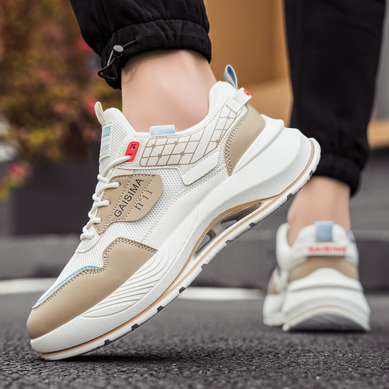 Zapatos de hombre 2025 nuevos zapatos deportivos para estudiantes zapatos casuales transpirables de malla zapatos de moda de suela suave 45 zapatos para correr al aire libre de gran tamaño