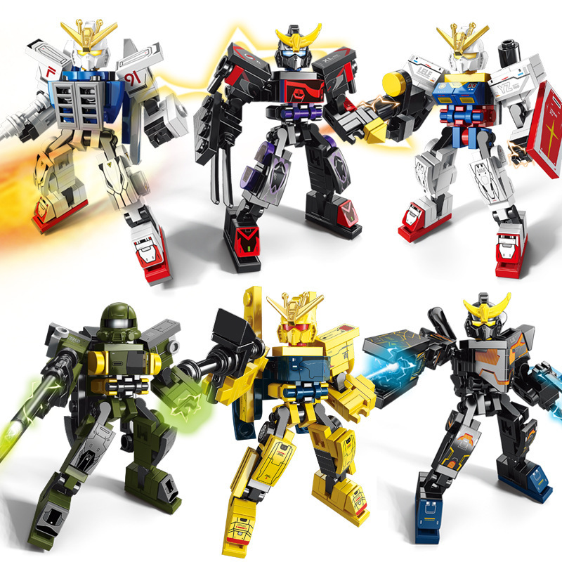 【Wholesale and Dropshipping】Small Particle Transformable Mechanical Robot Model Battle Mech Building Block Toy for Boys 【Wholesale and Dropshipping】Small Particle Transformable Mechanical Robot Model Battle Mech Building Block Toy for Boys