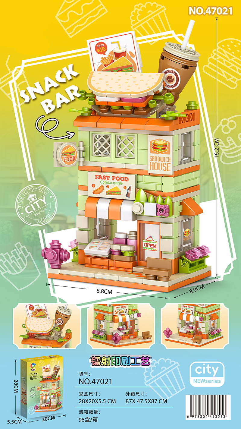 47021 tienda de sándwiches (270pcs)