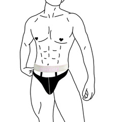 【動漫系列】新款男士性感低腰莫代爾三角褲吊環堅挺囊袋BS862