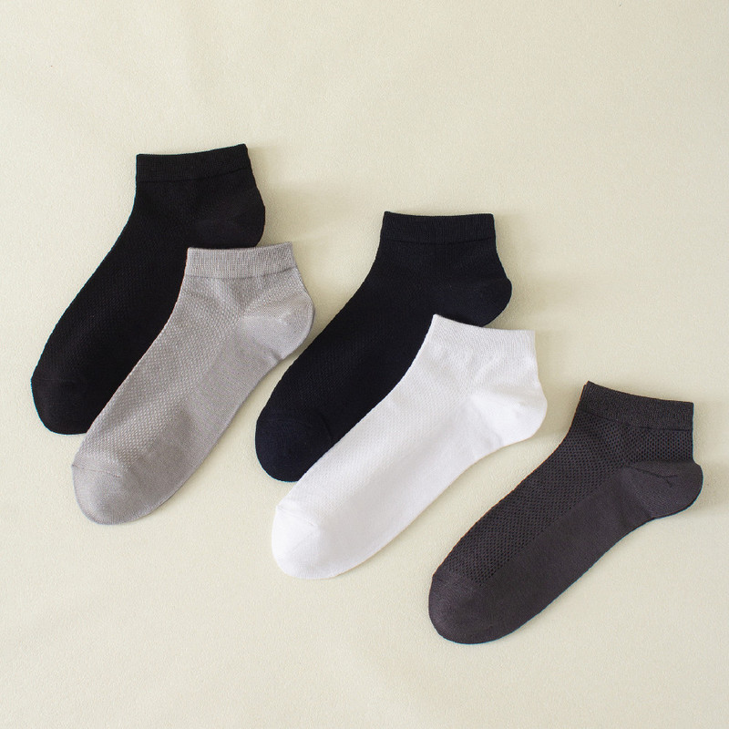 Bamboo Fiber Socks Men's Short Socks Solid Color Summer Thin Mesh Boat Socks Spring and Summer Men's Socks Breathable Antibacterial and Deodorant Bamboo Fiber Socks Men's Short Socks Solid Color Summer Thin Mesh Boat Socks Spring and Summer Men's Socks Breathable Antibacterial and Deodorant