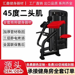 健身房45度二头肌训练器力量器械臂部屈伸多功能综合训练健身器材
