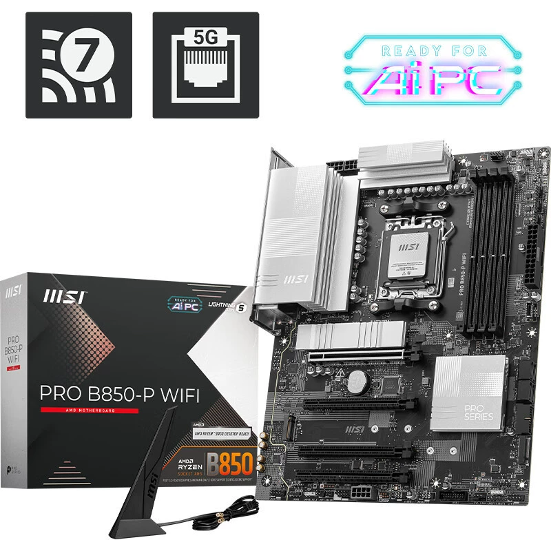 Материнская плата PRO B850-P WIFI для компьютера, поддерживает процессоры AMD 9000/8000/7000