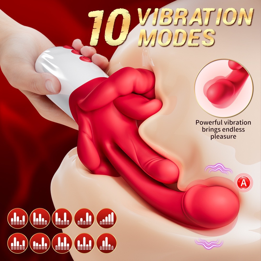 Female Shelling Vibrator (AAV) Fully Automatic Telescopic Thrust, Heated, 10 Vibration Modes