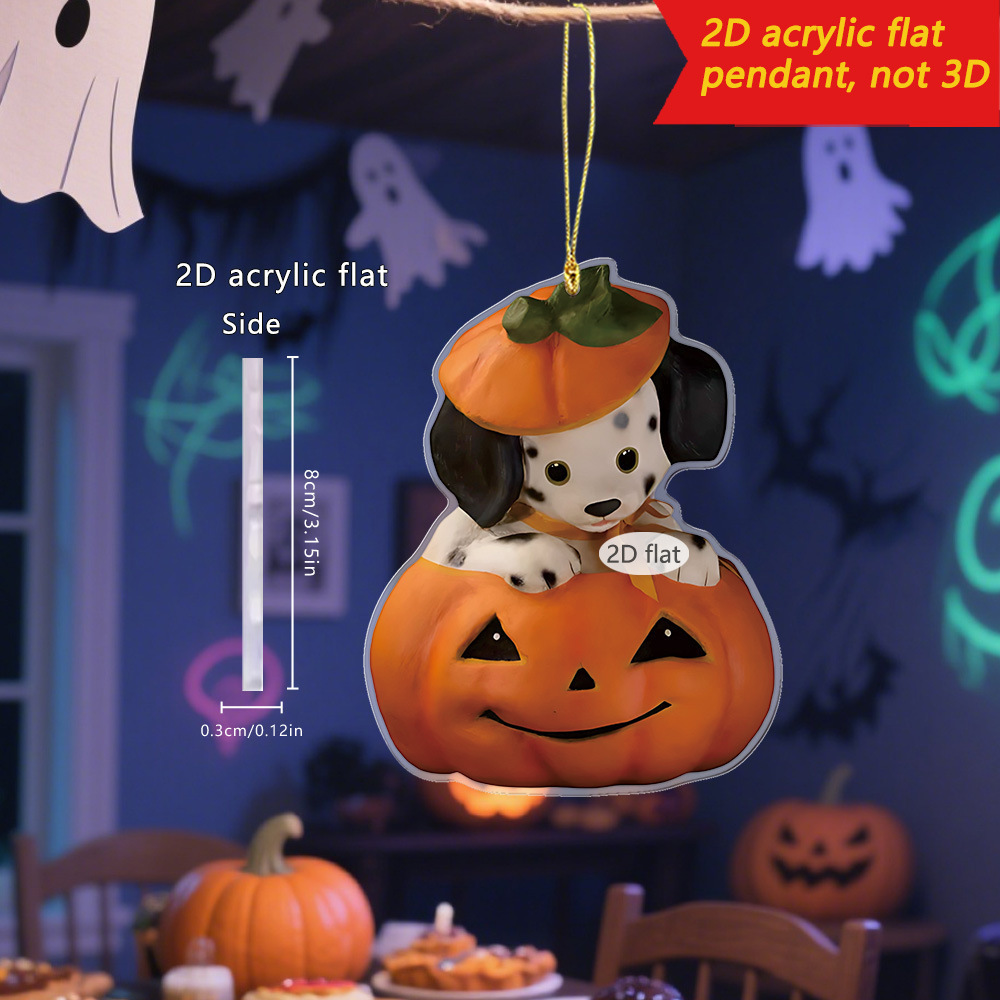 Transfronterizos Halloween Luna en brujas diálogo y dibujos animados pequeños fantasmas plano acrílico fiestas decoración colgante