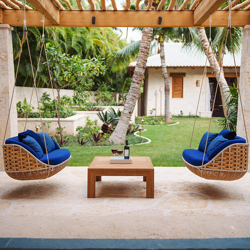 Columinar al aire libre red cesta mecedora interior patio jardín colgando silla balcón casero simple silla de cuna doble