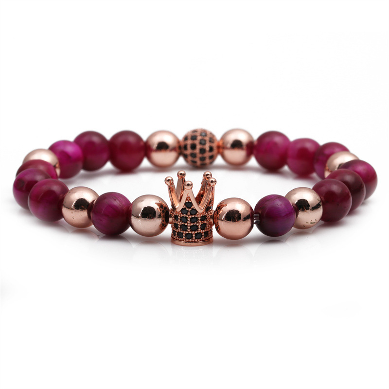 Rose Red Tiger Eye Stone Oro rosa