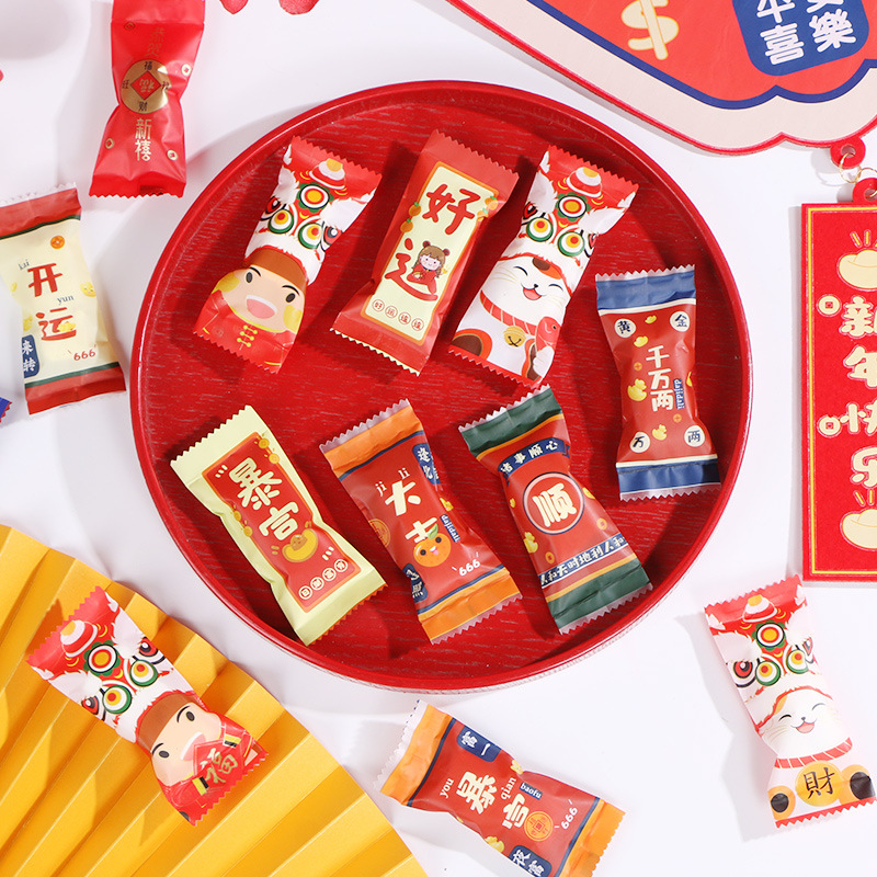 Año nuevo copo de nieve bolsa de vaca bolsa de dulces máquina de sellado Bolsa Nacional marea bolsa de galletas bolsa de turrón sello