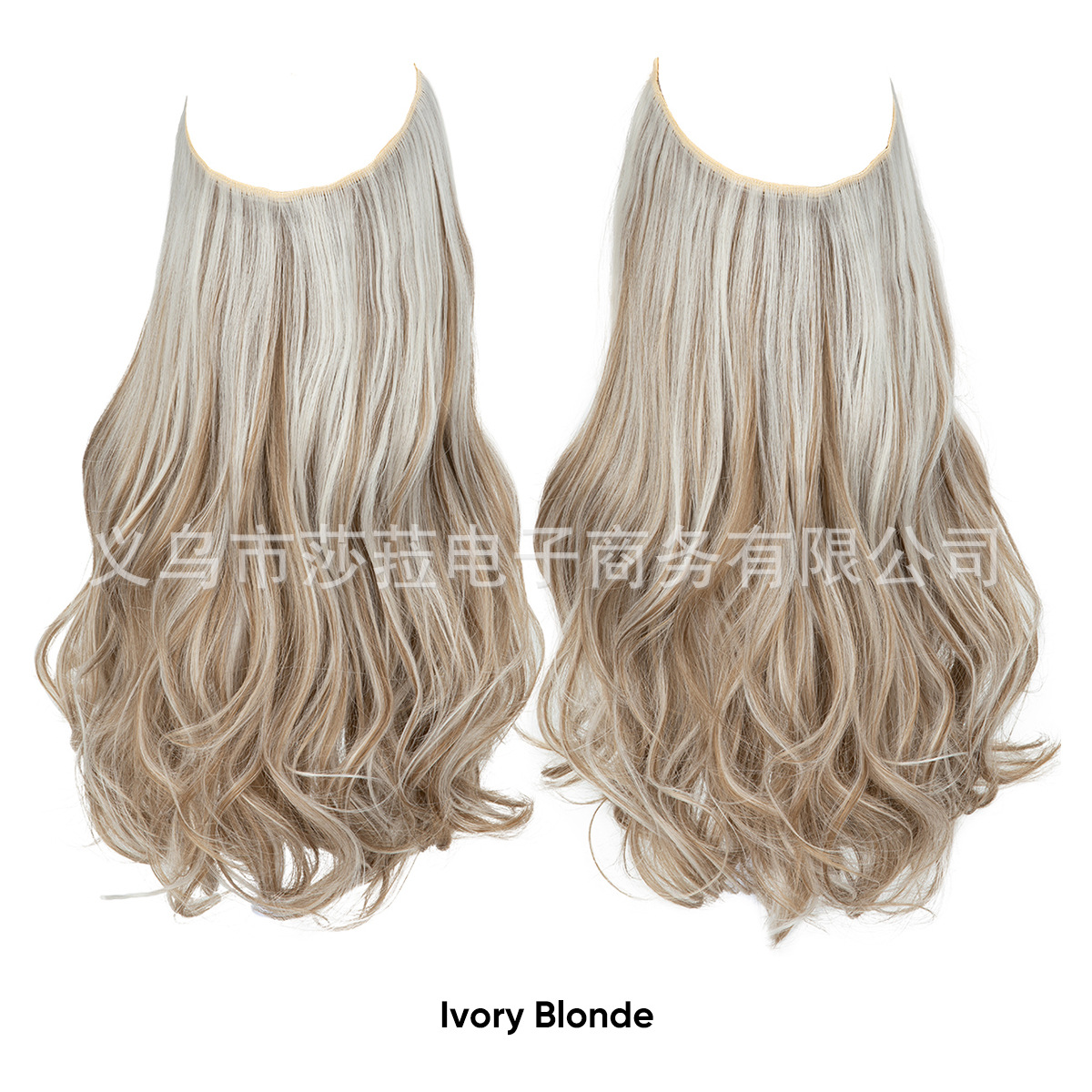 Pelucas europeas y americanas transfronterizas, cabello de una sola pieza, extensión de cabello en forma de U múltiple, hilo de pescar femenino, pelucas, cabello largo y rizado natural invisible