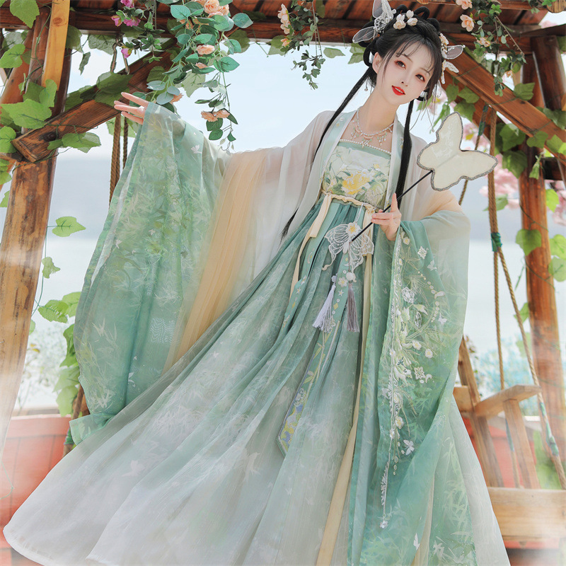 Tang-made Hanfu Women's Summer New Xiaoxiang Fantasy Night Chebula Dress Chinese Style Improved Edition Daily Coat Full Set