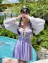 少女连体新款日韩泳衣