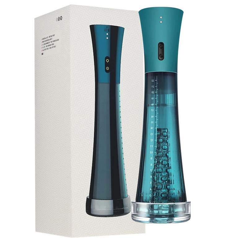 Men's Masturbator Bobo Helper Airplane Cup Penis Exerciser Stretch LCD Male Enlarger Adult Sex Products