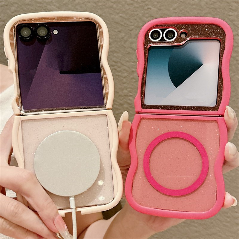 New Wave-Edge Glitter Powder Samsung Zflip7 Magnetic Phone Case Suitable for Zflip 20% off Fold Z3/Z4/Z5/Z6 New Wave-Edge Glitter Powder Samsung Zflip7 Magnetic Phone Case Suitable for Zflip 20% off Fold Z3/Z4/Z5/Z6