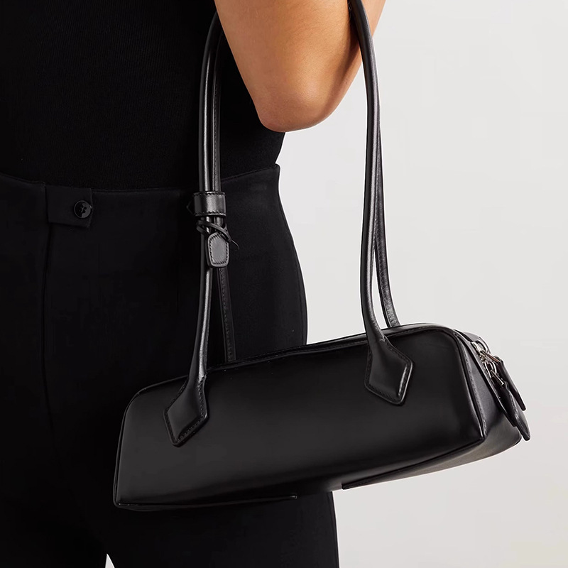 2024 New Arrival Baguette Shoulder Bag Dark Stitching Design Minimalist Underarm Handbag For Women - Thumbnail 3