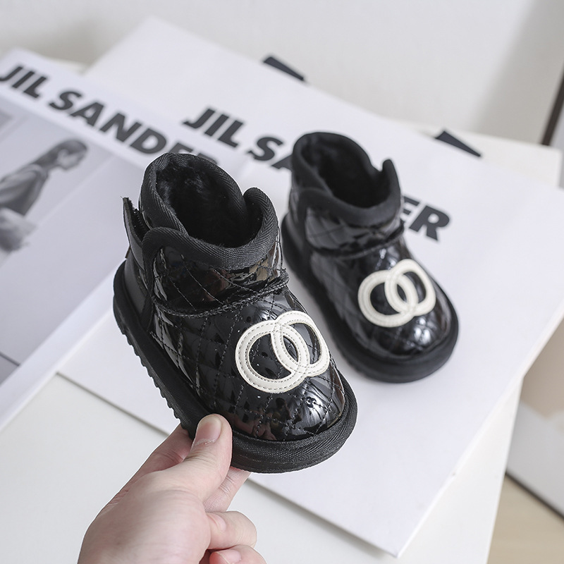 Mädchen-Schneestiefel, Kinder-Baby-Wanderschuhe, Plüsch und dicke Isolierung, Baumwollschuhe, Baumwollstiefel, Kinder- und_voghion.com