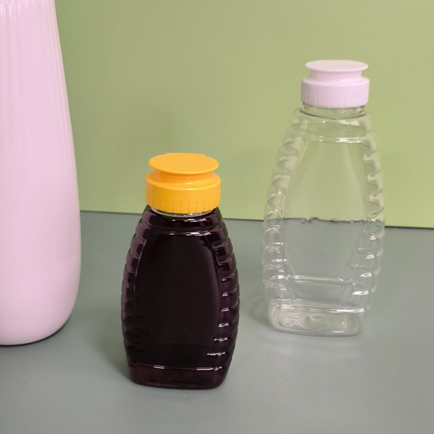 Botella de crema de pera de otoño 180ml botella de plástico transparente botella de plástico