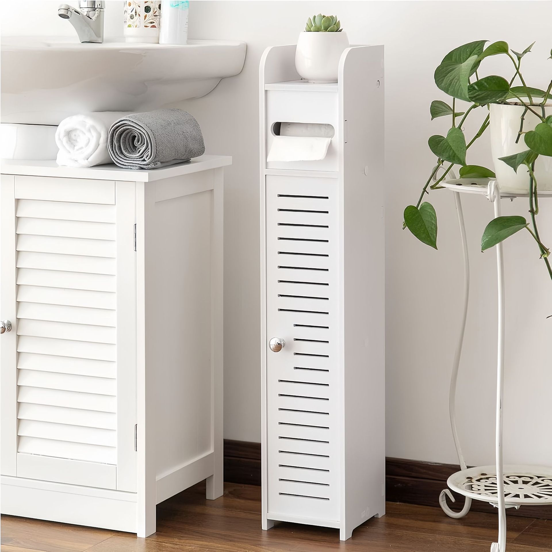 Toilet Side Cabinet, Bathroom Storage Cabinet, Narrow Cabinet, Bathroom Shelf, Narrow Gap Storage Cabinet, Bathroom Shelf