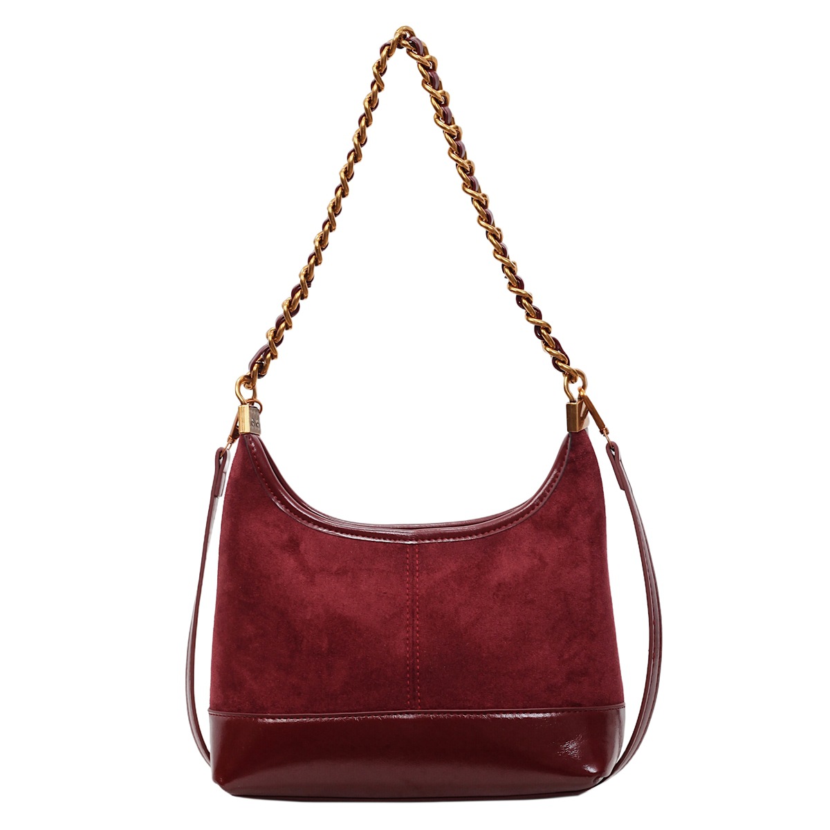 Bolsa de cadena de viaje transfronterizo empalmada bolsa de brazo para mujeres 2025 nuevo otoño invierno bolso de hombro de estilo extranjero bolso de alta calidad