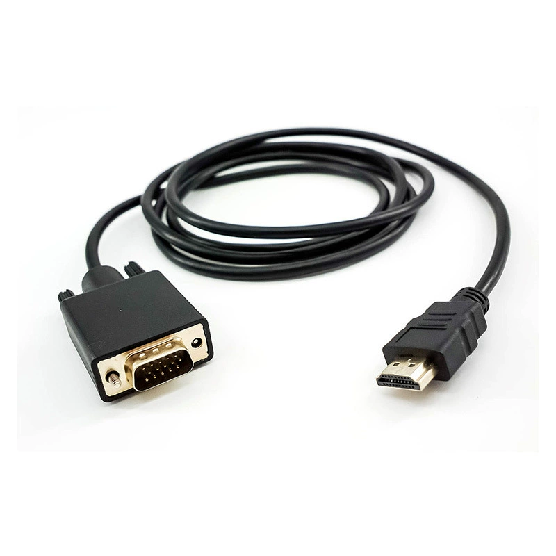Кабель HDMI to VGA 1.8 м для подключения компьютера монитора 1080P HD конверсионный кабель HDMI в VGA чип