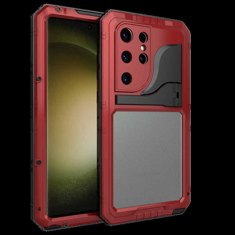 适用战狼三星S23 Plus全包软胶S23 Ultra金属三四防潜水手机壳套