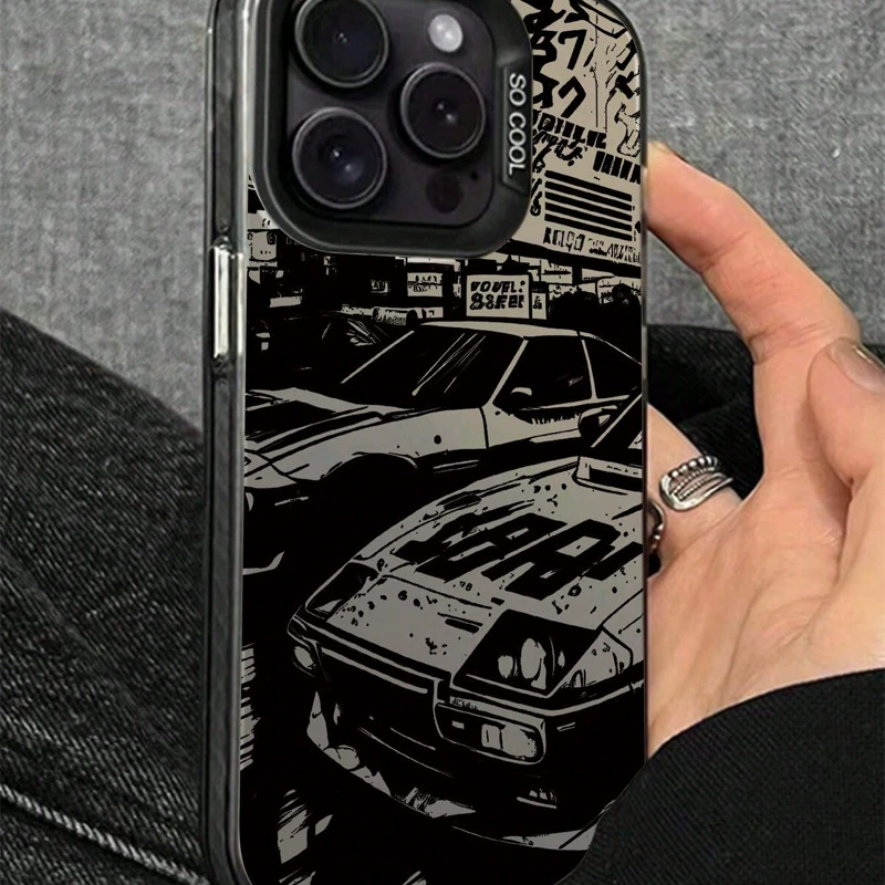 Apple, ретро черный совместимый гоночный автомобиль, iPhone11, матовый защитный чехол, чехол для телефона, 11promax, 14