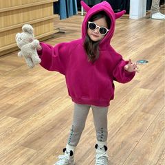 2023 Winter New Kids' Clothing Korean Style Kids' Clothing Cute Little Demon Padded Sweatshirt Thick Sweatshirt